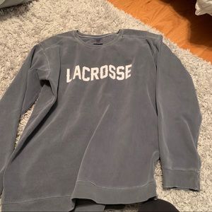 Light blue lacrosse crewneck
